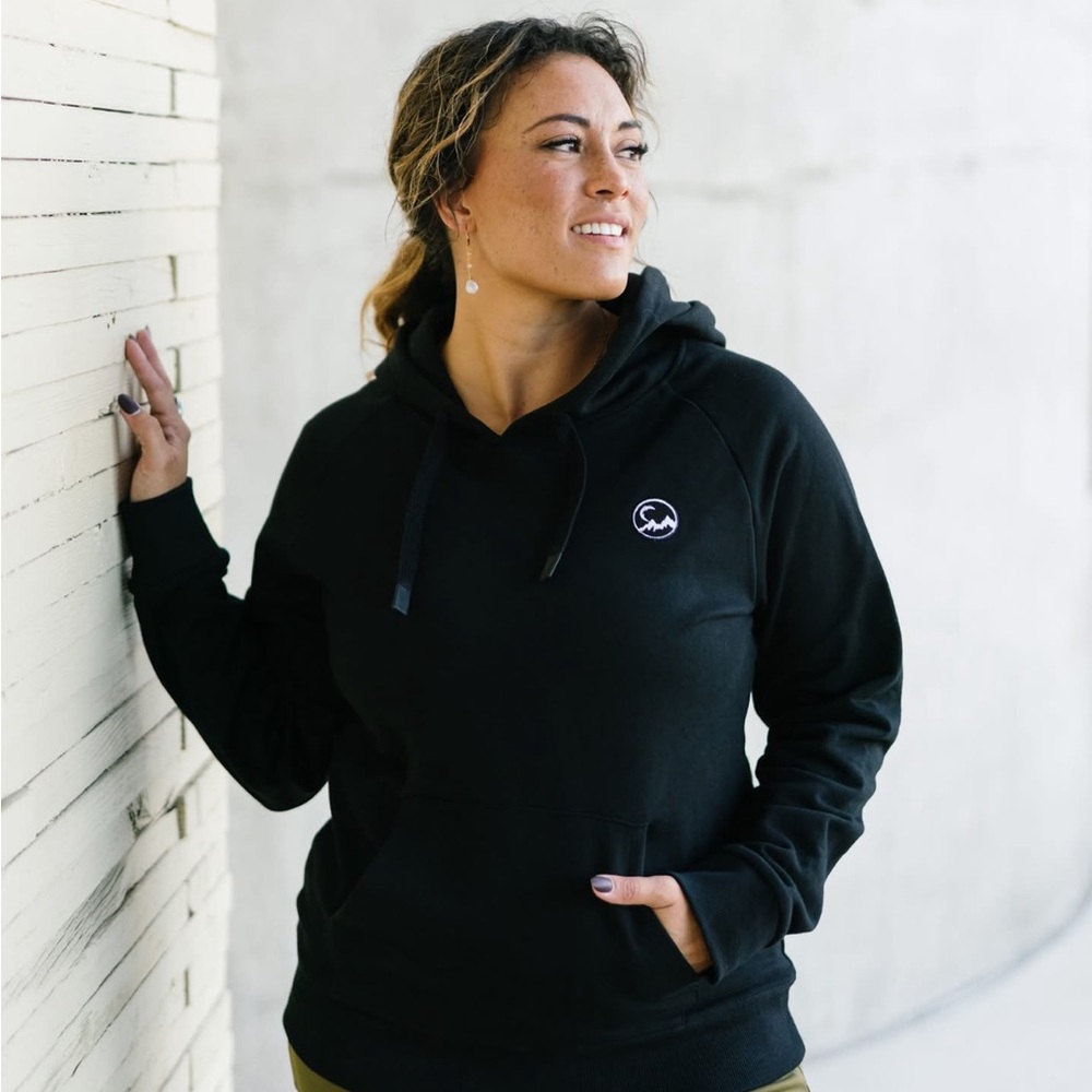 ZYIA Patch Pocket Black Hoodie XS
